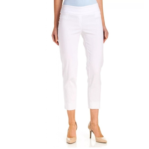 Women’s Zac & Rachel Women's Pull-On Millenium Ankle Pants, Optic White, Sz 10 - Picture 2 of 4